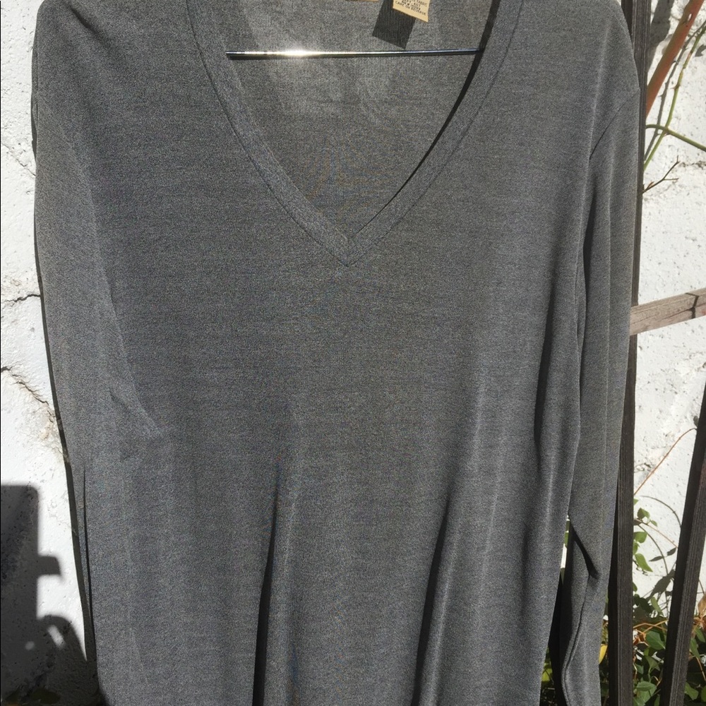 Silvery Grey long sleeve top